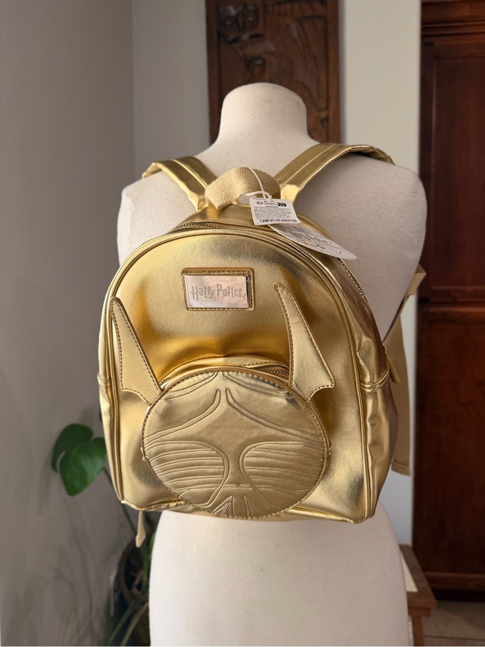 Harry Potter Golden Snitch Gold Mini Backpack NWT